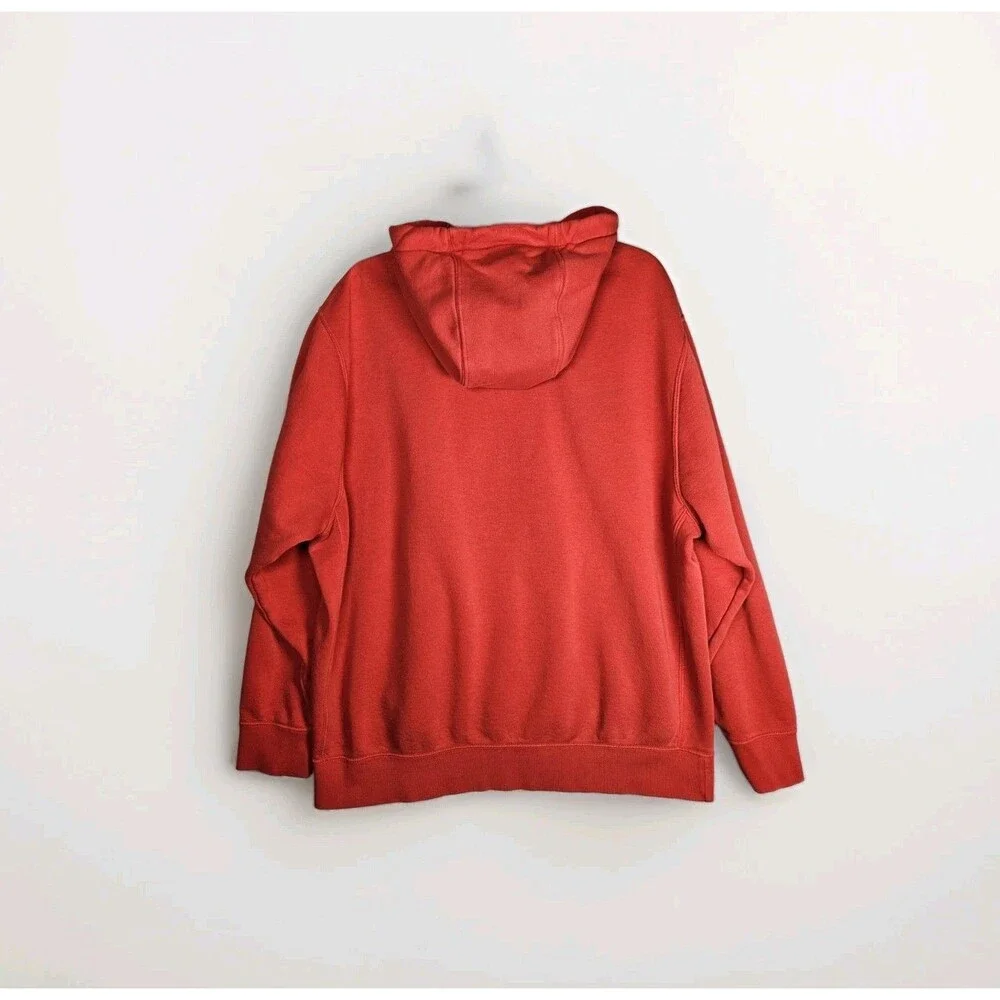 Nike Sportswear Hoodie Mens XL Red Just Do It Box Logo Fleece Pullover Gorpcore